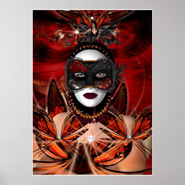 Poster Fantasy Art Butterfly Queen No border (Front)