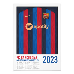Poster FC Barcelona 2023 Liga Champion