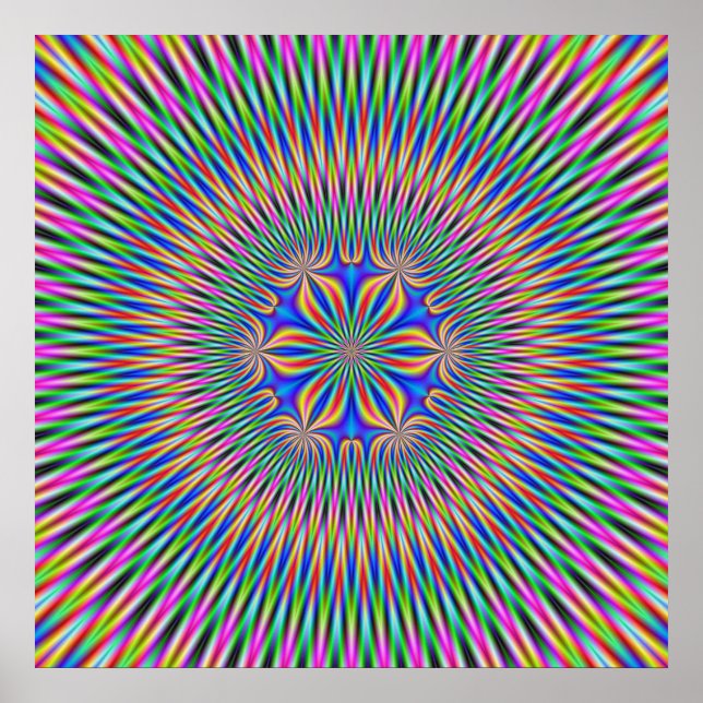 Poster  Floral Motif in Color (Front)