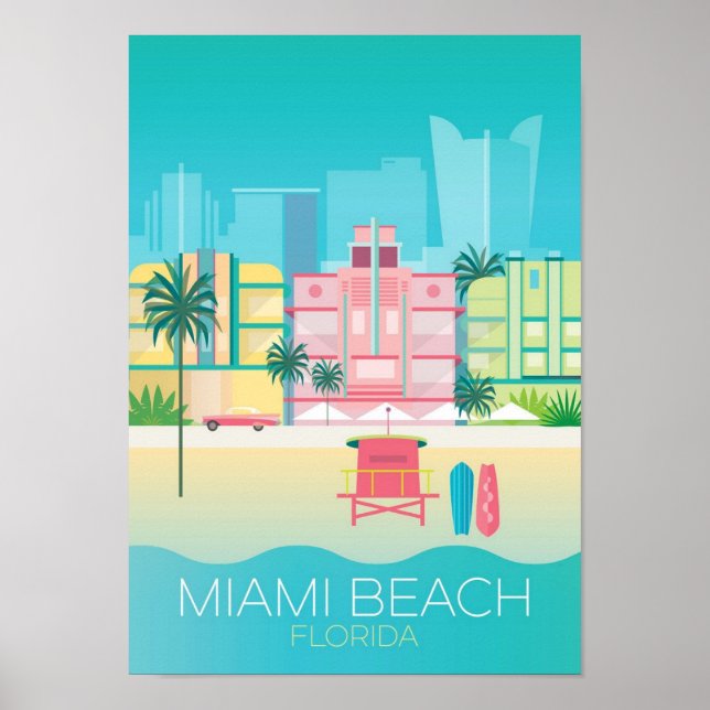 Poster - Florida Miami Beach Travel (Front)