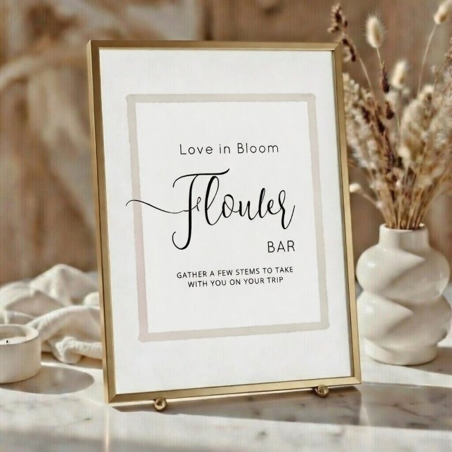 Poster FLOWER BAR for bridal showers.  (Creator Uploaded)
