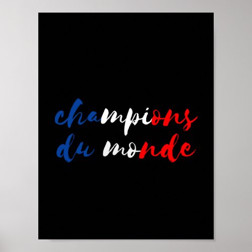 Poster foot France champions du monde 2018