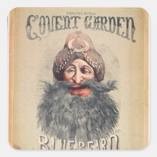 Poster for a Christmas pantomime Square Sticker