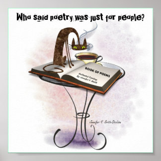 Poster for cat & poetry lovers! Makes a great gift