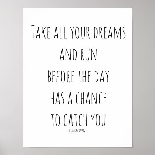 Poster for Framing Take All Your Dreams and Run