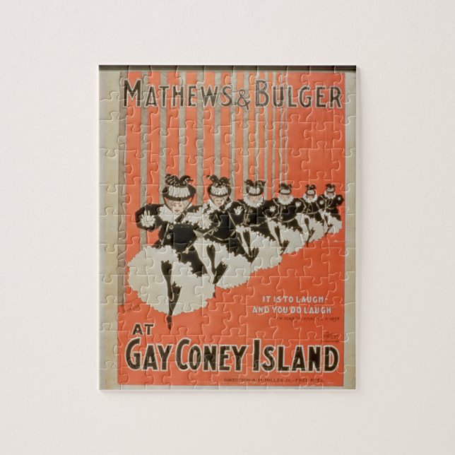 Poster for 'Mathews & Bulger' at Gay Coney Island Jigsaw Puzzle (Vertical)