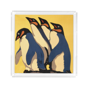 Poster For Subway Transportation To The London Zoo Acrylic Tray