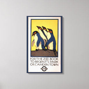 Poster For Subway Transportation To The London Zoo Canvas Print