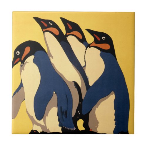 Poster For Subway Transportation To The London Zoo Ceramic Tile