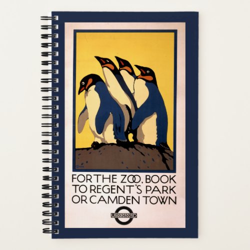 Poster For Subway Transportation To The London Zoo Notebook