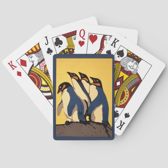 Poster For Subway Transportation To The London Zoo Poker Cards (Back)