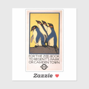 Poster For Subway Transportation To The London Zoo Sticker