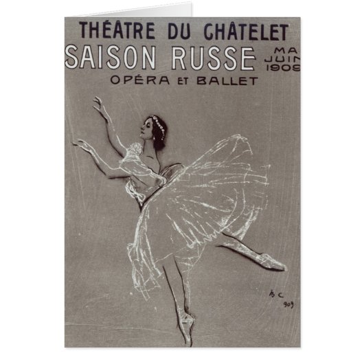 Poster for the 'Saison Russe' Cards (Front)