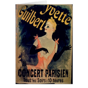 Poster for 'Yvette Guilbert Parisian Concert' (col Cards
