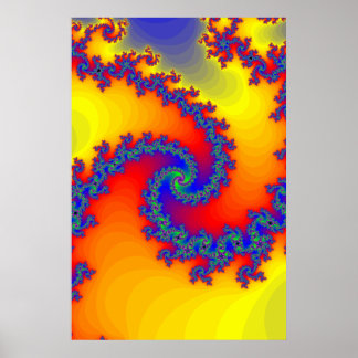 Poster: Fractal Spirals Poster