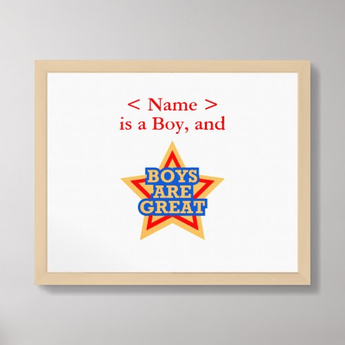 Poster FramedUnframed _ Personalize w Boys Name