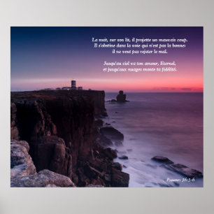 Poster (French Language) Purple Rock Psalm 36