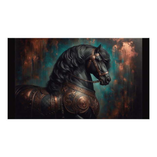 Poster Friesian Horse Gothic War Horse (Front)