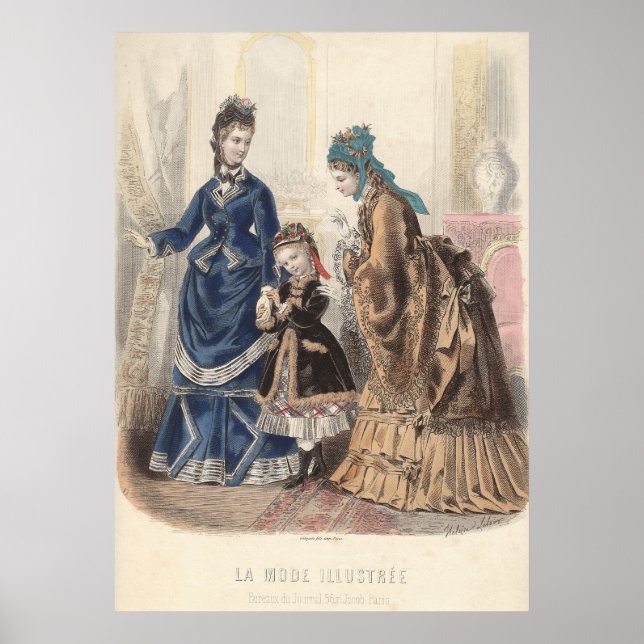 Poster from Antique Fashion Plate - Heloise Leloir (Front)