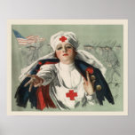 Poster From Wwii With American Red Cross Print at Zazzle