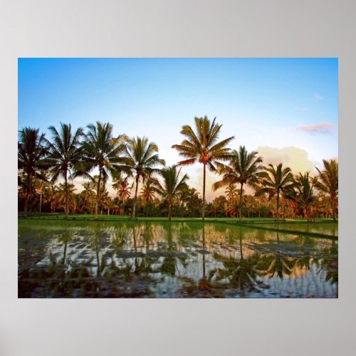 Poster full size 24 x 18  Palm Trees Bali