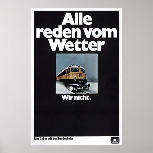 Poster German Railways Everyone is talking about