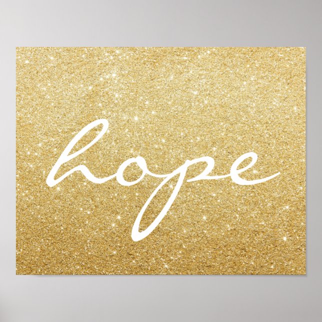 Poster - Gold Glitter hope (Front)