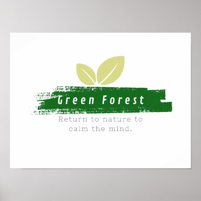 Poster green forest (Front)