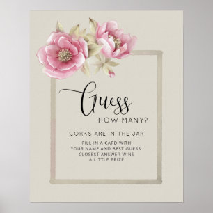 Poster "Guess How Many?" for bridal showers.