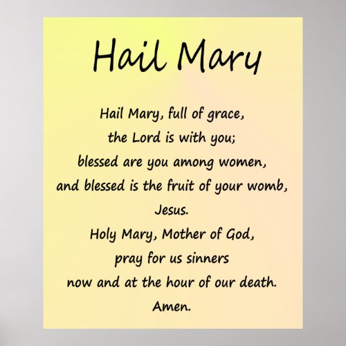 Poster  Hail Mary  40 x 48 Semi Gloss