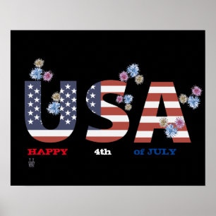 poster "HAPPY 4th OF JULY"
