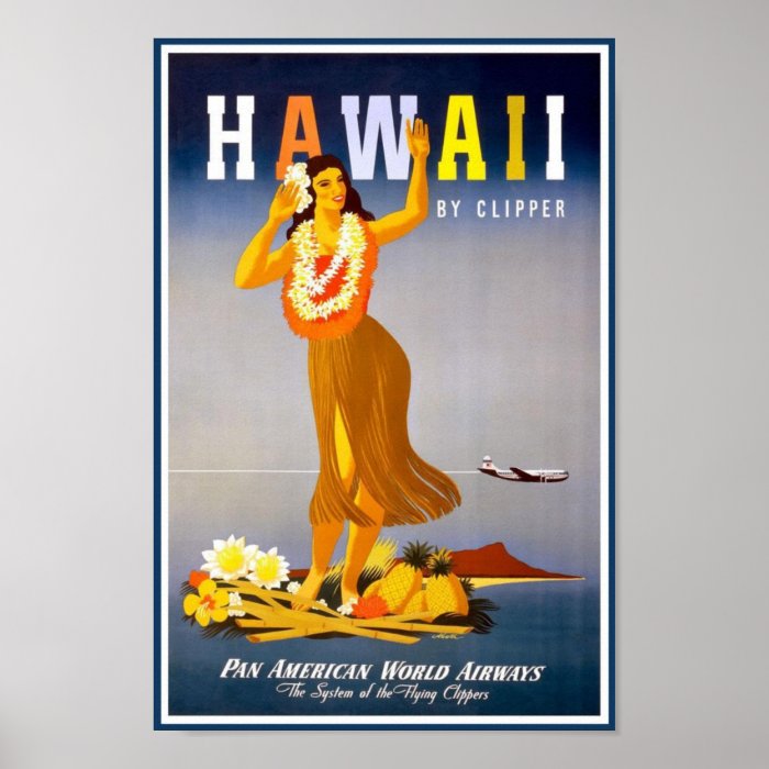 Poster Hawaii Vintage Advertisement