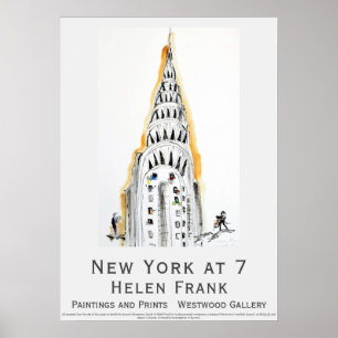 POSTER Helen Frank New York at 7 Chrysler Building