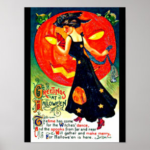 Poster-Holiday Art-Vintage Halloween 26 Poster