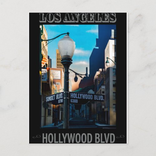 Poster Hollywood Blvd Postcard