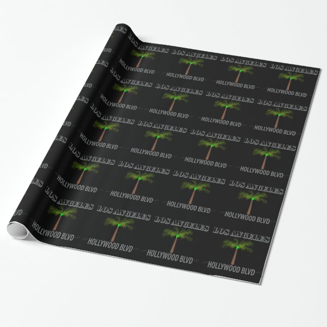 Poster Hollywood Blvd. Wrapping Paper (Unrolled)