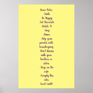 Poster House Rules House Rules
