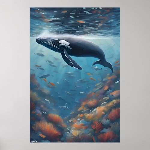 Poster  Humpback Whale  Art 