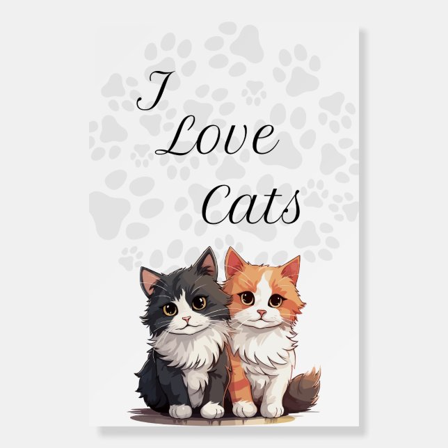 Poster I love cat's (Front)