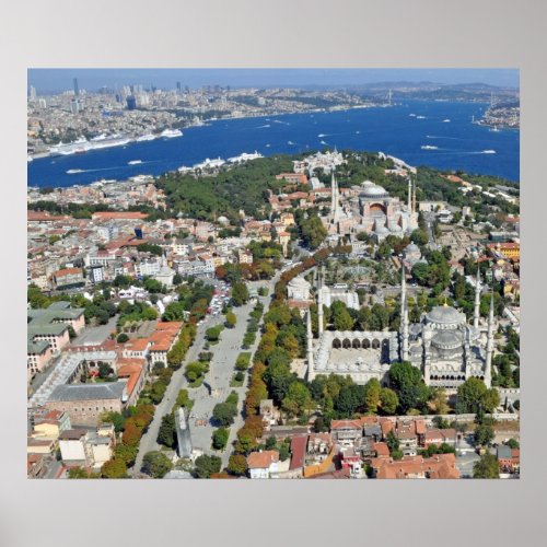 Poster Istanbul _ Sultanahmet and Bosphorus Poster