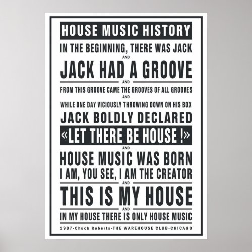Poster JACK HAD A GROOVE  THIS IS MY HOUSE MUSIC b