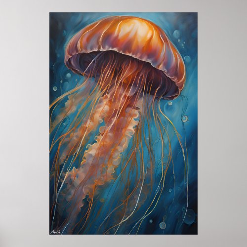 Poster  Jellyfish  Art