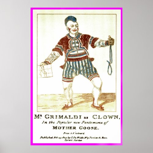 Poster _ Joseph Joey Grimaldi Jnr as Clown