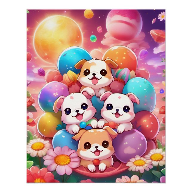 Poster kawaii dogs (Front)