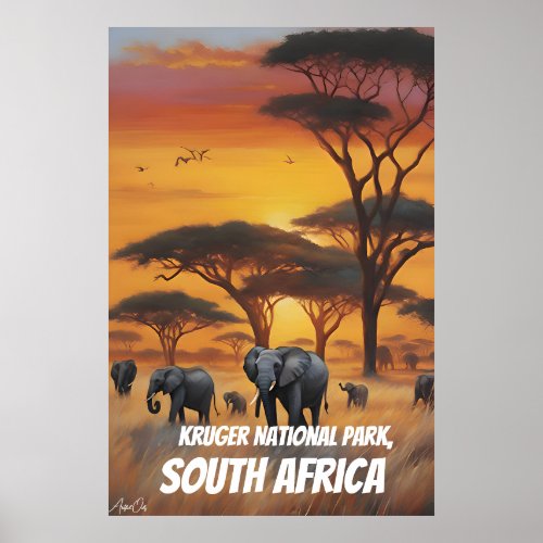 Poster  Kruger National Park  Art