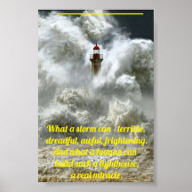 Poster Lighthouse in Storm