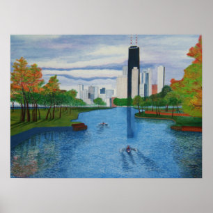 Poster "Lincoln Park - Chicago" 24"x18"