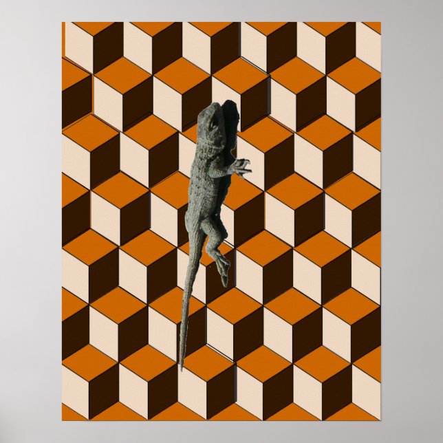 Poster - Lizard Climbing Blocks (Front)