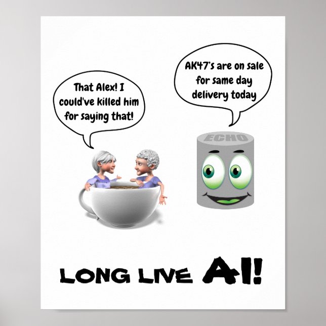Poster Long Live AI (Artificial Intelligence) (Front)