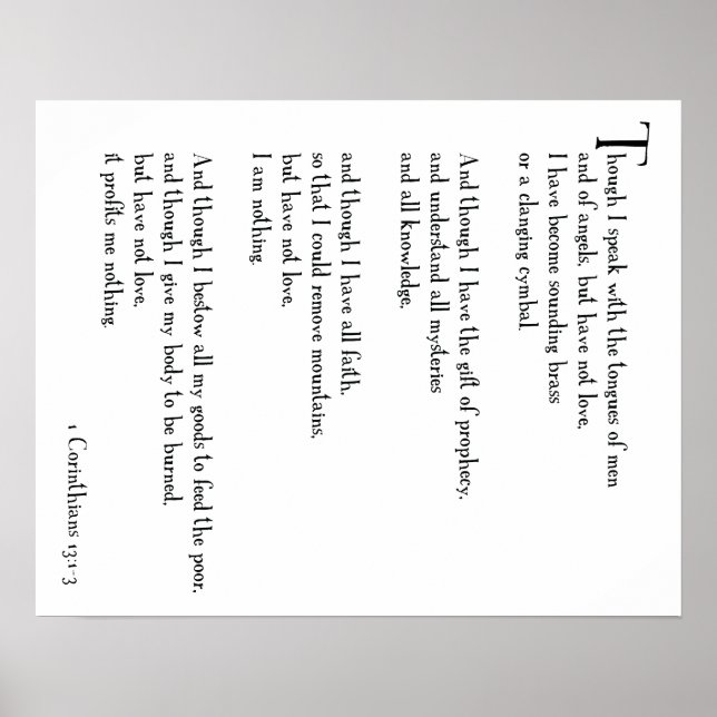 POSTER - LOVE IS... 1 Corinthians 13:1-3 (part 1) (Front)
